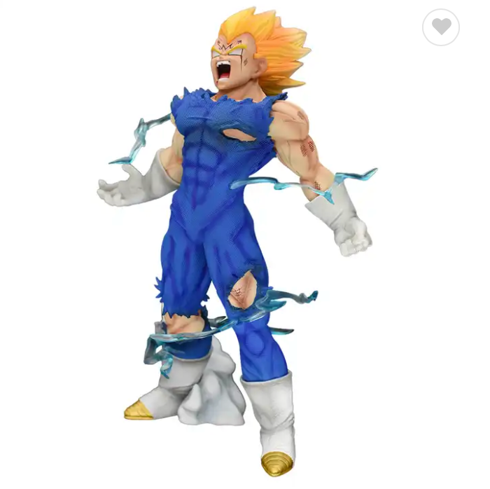Self Destruct Vegeta M Light Effect Action Figure with 2 Heads 26 CM