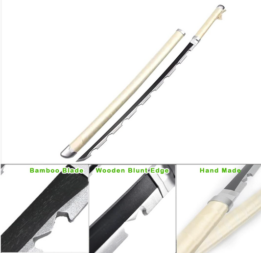 Demon Slayer Inosuke Katana Wooden Sword Toy Life Size 104CM | Anime Cosplay Replica (Copy)