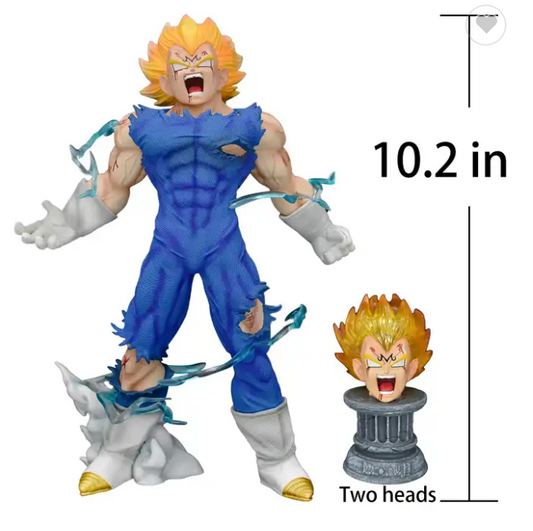 Self Destruct Vegeta M  Light Effect Action Figure with 2 Heads 26 CM