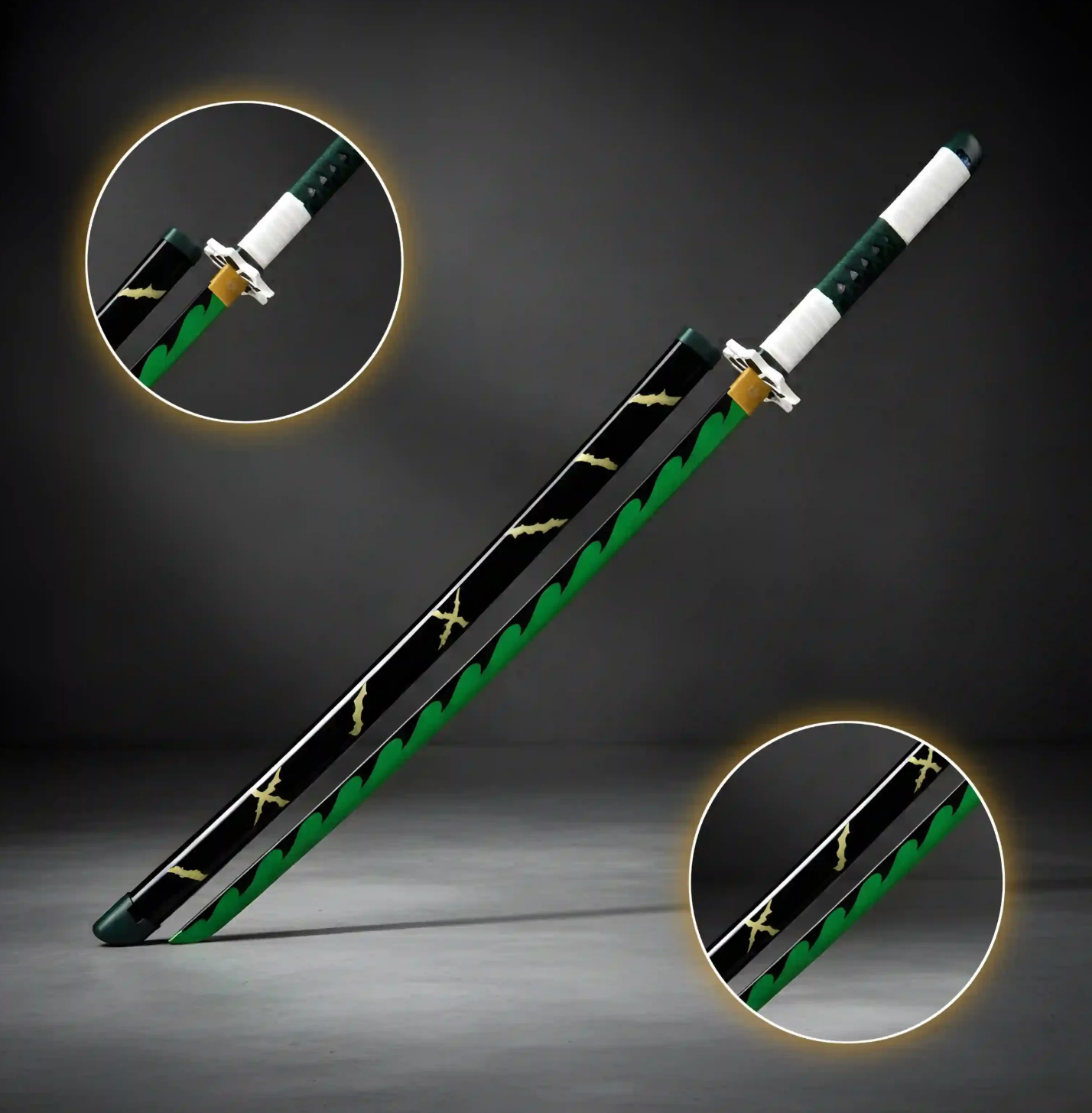 Demon Slayer Shinazugawa Sanemi Katana Wooden Sword | 104CM Bamboo Wood | Anime Cosplay Replica