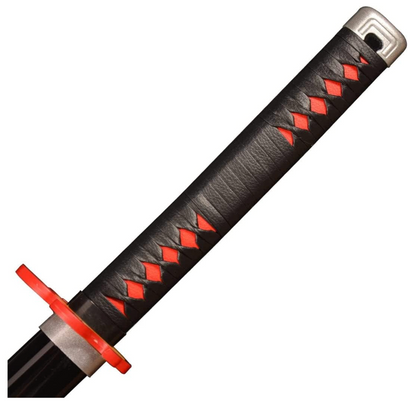 Tanjiro Kamado Wooden Sword Cosplay 104 cm Flame Nichirin Life Size Replica Katana Perfect for Anime Gift Merchandise Collectibles