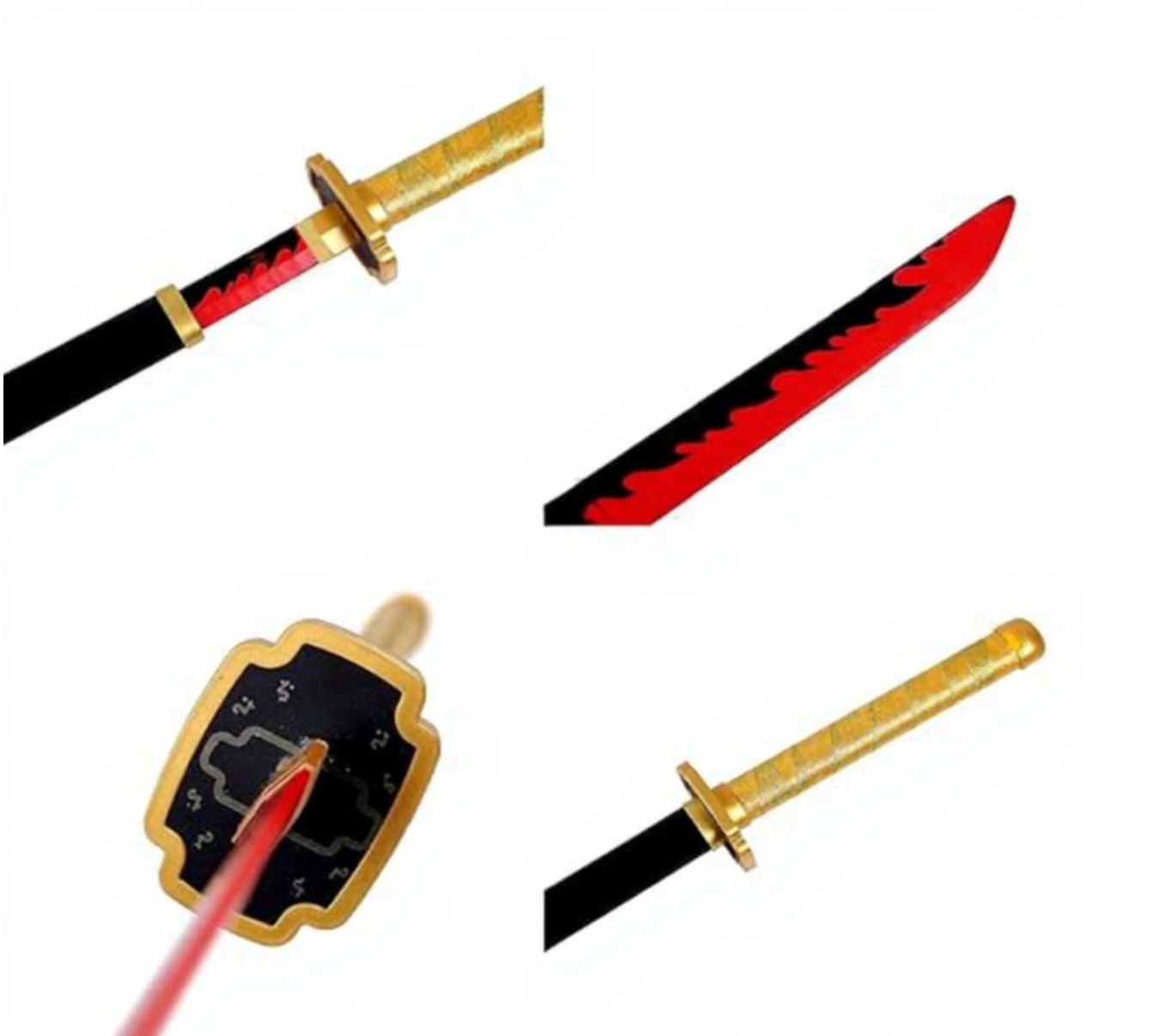 Demon Slayer Yoriichi Wooden Katana Cosplay 104 cm Life Size Replica Katana Perfect for Anime Gift Merchandise Collectibles