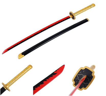 Demon Slayer Yoriichi Wooden Katana Cosplay 104 cm Life Size Replica Katana Perfect for Anime Gift Merchandise Collectibles