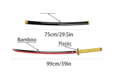 Demon Slayer Yoriichi Wooden Katana Cosplay 104 cm Life Size Replica Katana Perfect for Anime Gift Merchandise Collectibles