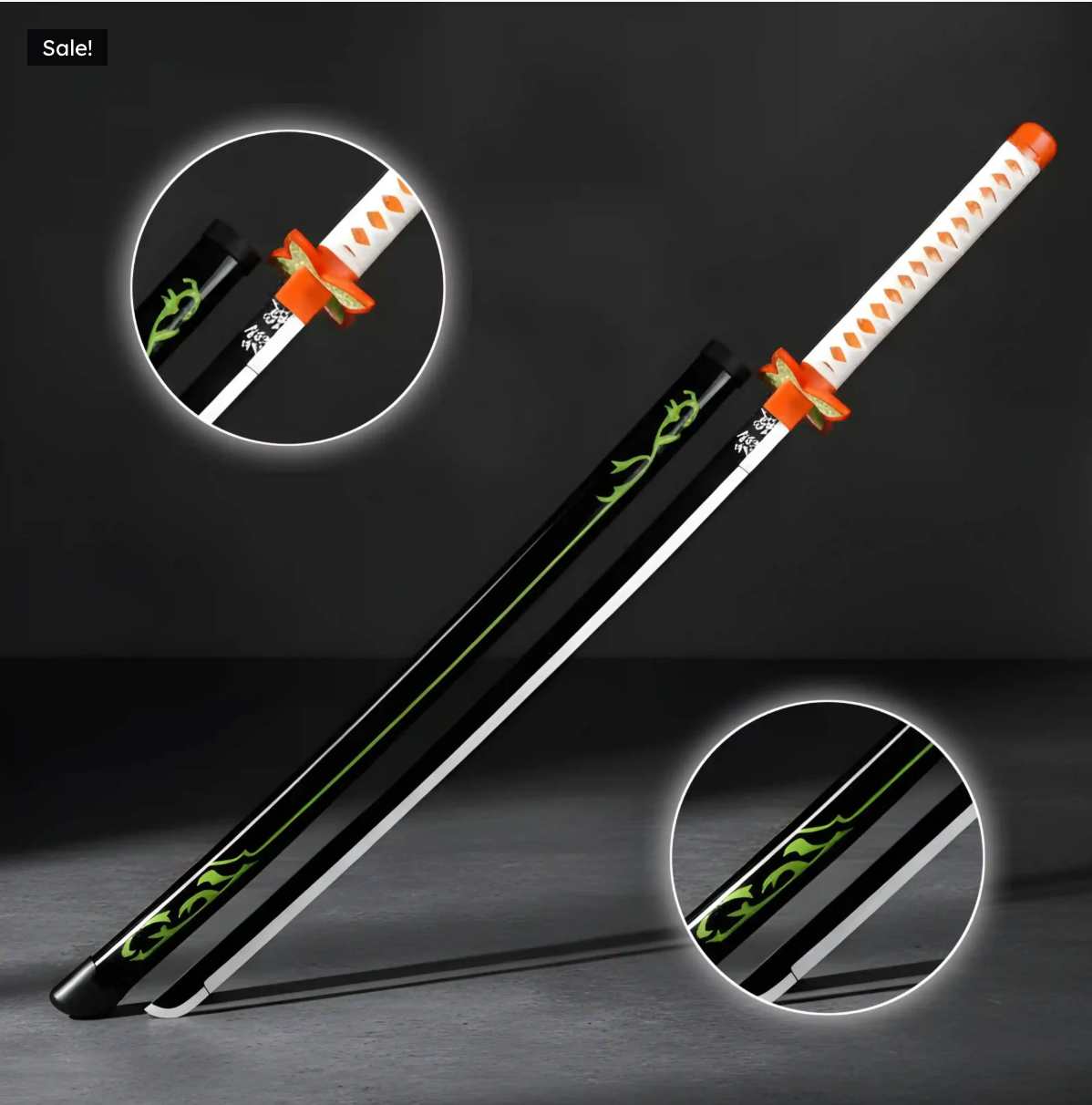 Demon Slayer Shinobu Kocho Nichirin Wooden Blade Katana for Cosplay Wooden Sword (104 Cm)