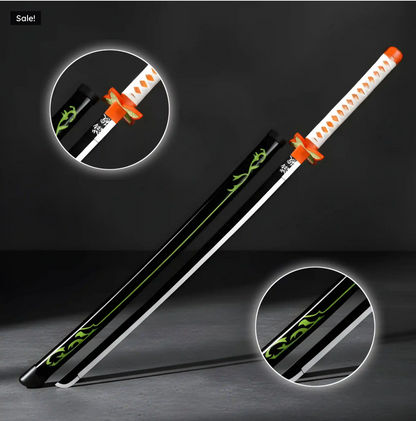 Demon Slayer Shinobu Kocho Nichirin Wooden Blade Katana for Cosplay Wooden Sword (104 Cm)