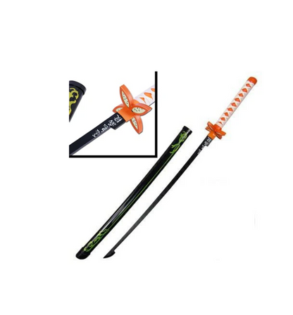 Demon Slayer Shinobu Kocho Nichirin Wooden Blade Katana for Cosplay Wooden Sword (104 Cm)