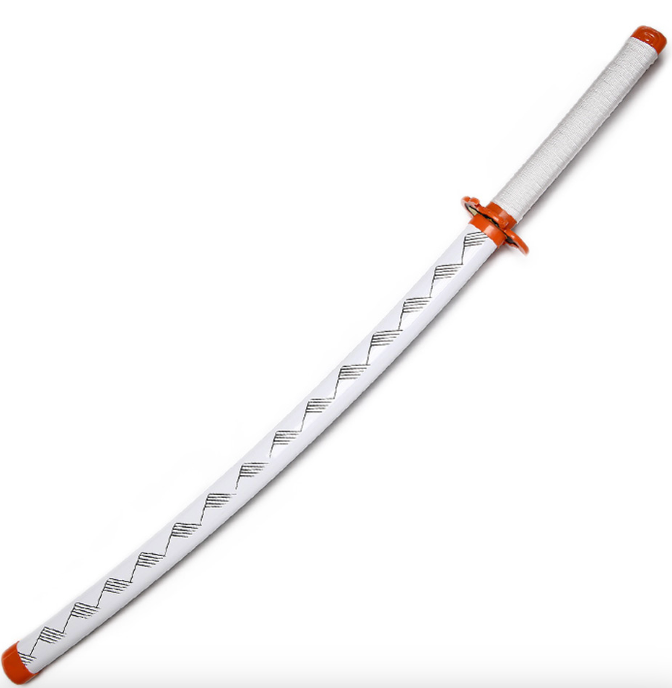 Demon Slayer Rengoku Pattern Style Wooden Katana Cosplay 104 cm Life Size Replica Katana Perfect for Anime Gift Merchandise Collectibles