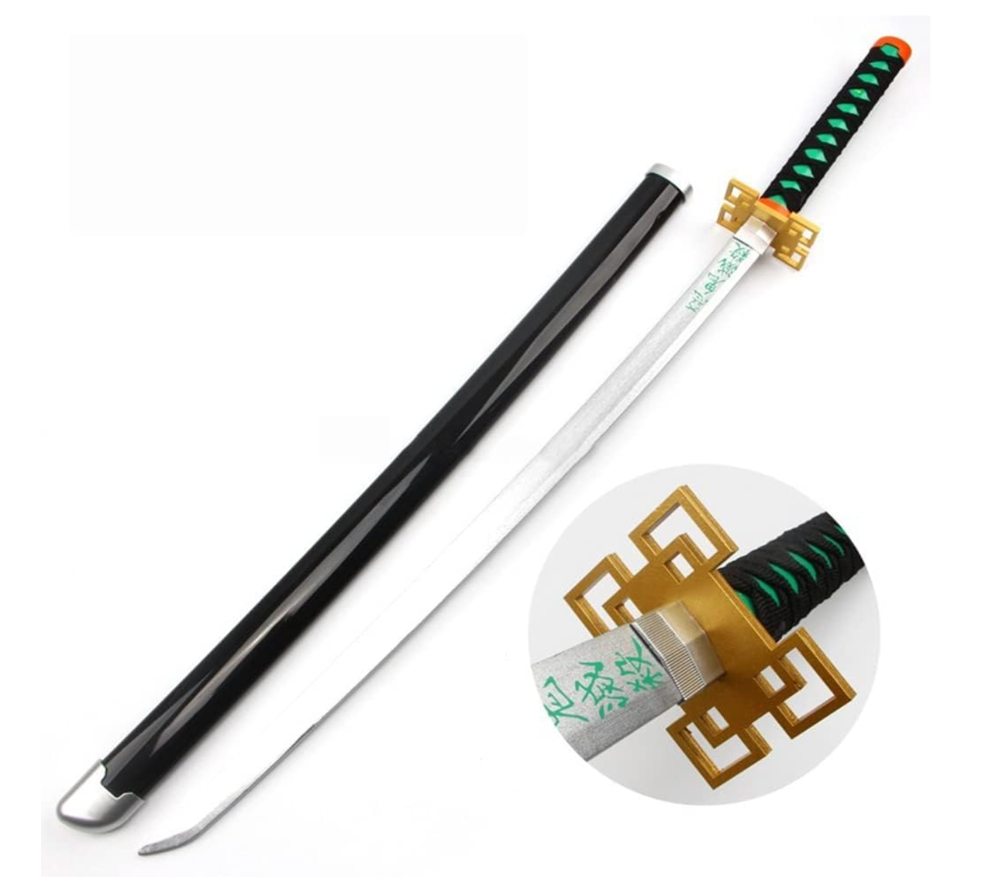 Demon Slayer Tokito Wooden Katana Cosplay 104 cm Life Size Replica Katana Perfect for Anime Gift Merchandise Collectibles