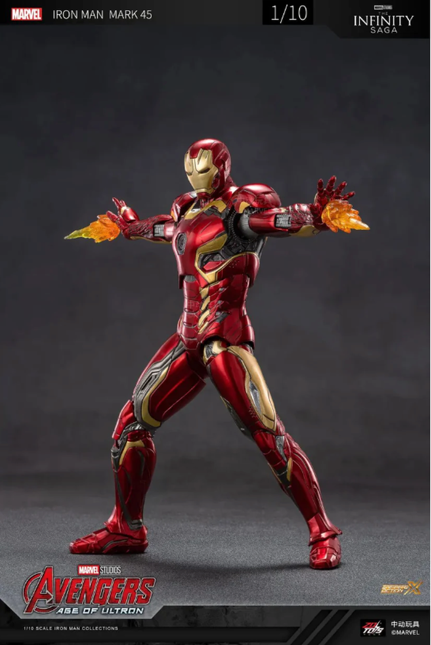 Iron Man Mark 45 Avengers Age of Ultron (Non LED) (Mark XLV ) | ZD Toys