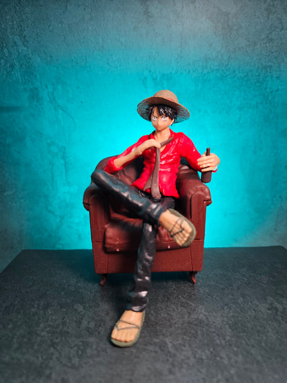 One Piece Luffy Sitting on Couch 14Cm.