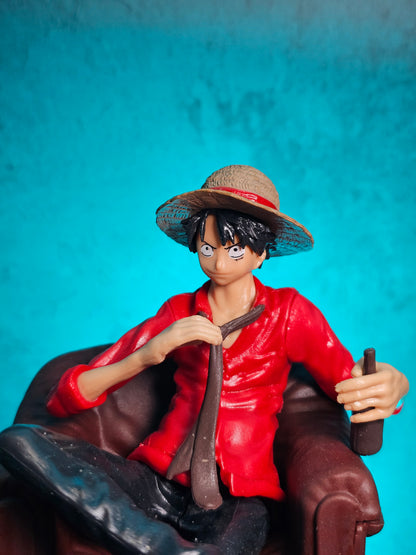 One Piece Luffy Sitting on Couch 14Cm.